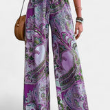 Victoria Pantalones Pierna Ancha Tejido Ligero Exclusiva