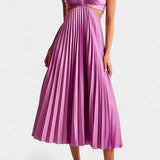 Selena Vestido Plisado De Corte Lateral Exclusivo Torcido