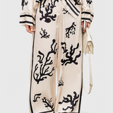 Nazaret Conjunto Pierna Ancha Estampado Artístico Exclusivo
