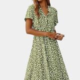 Rovena Vestido Midi Lunares Camisero Colección Exclusiva