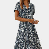 Rovena Vestido Midi Lunares Camisero Colección Exclusiva