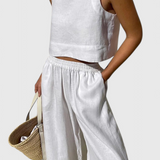 Avelina Conjunto Minimalista Algodón Y Lino Exclusivo