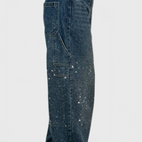 Dalia Jeans Pantalón Cargo Balloon Brillo Pedrería Elite