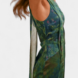 Moana Vestido de Chiffon Estampado Monet Colección Privada