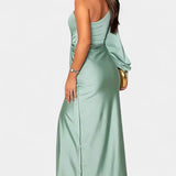 Charlotte Vestido Asimétrico Drapado Seda Exclusivo
