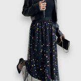 Claudia Hosencollection Falda Plisada Exclusiva Lunares