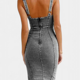 Janessa Vestido Denim Exclusivo Tirantes Ajustables