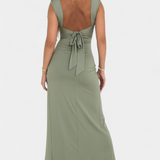 Viveka Vestido Lazo Espalda Elástico Premium Exclusiva