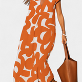 Asela Vestido Estampado Mixi Con Escote En V Exclusivo