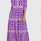Casilda Vestido Midi Estampado De Cadenas Exclusivo
