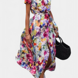 Lilith Vestido Cruzado Verano Estampado Colección Exclusiva