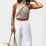 Lena Top Cruzado Halter Colección Exclusiva Premium