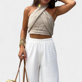 Lena Top Cruzado Halter Colección Exclusiva Premium