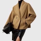 Helena Abrigo de Tweed Oversized Con Algodón Poliéster