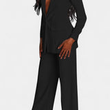 Marnie Conjunto a Medida Blazer y Pantalones de Pierna Ancha