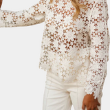Sunspell Blusa Bordada Floral Colección Exclusiva Limitada