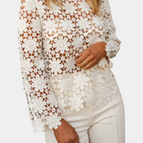 Sunspell Blusa Bordada Floral Colección Exclusiva Limitada