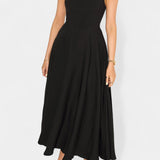 Mary Vestido Midi Aline Sin Mangas Colección Lujo Exclusiva
