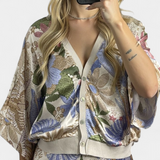 Shae Conjunto Blusa y Falda Cola de Pez Floral Exclusivo