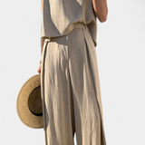 Lauren Conjunto de Dos Piezas de Pierna Ancha Luxe Edición