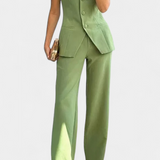 Ekaterina Conjunto Top Tubo Y Pantalón Minimalista Exclusiva
