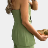 Ekaterina Conjunto Top Tubo Y Pantalón Minimalista Exclusiva