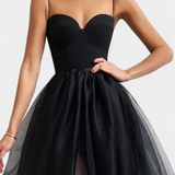 Widya Vestido Maxi De Tul Con Corsé Elegante Exclusivo
