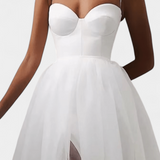 Widya Vestido Maxi De Tul Con Corsé Elegante Exclusivo