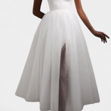 Widya Vestido Maxi De Tul Con Corsé Elegante Exclusivo