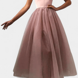 Widya Vestido Maxi De Tul Con Corsé Elegante Exclusivo