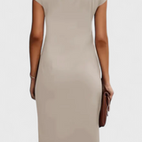 Katrina Vestido Midi Atemporal Cuello Redondo Exclusivo