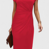 Katrina Vestido Midi Atemporal Cuello Redondo Exclusivo