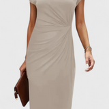Katrina Vestido Midi Atemporal Cuello Redondo Exclusivo
