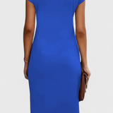 Katrina Vestido Midi Atemporal Cuello Redondo Exclusivo