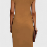 Katrina Vestido Midi Atemporal Cuello Redondo Exclusivo