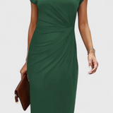 Katrina Vestido Midi Atemporal Cuello Redondo Exclusivo