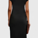 Katrina Vestido Midi Atemporal Cuello Redondo Exclusivo