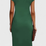 Katrina Vestido Midi Atemporal Cuello Redondo Exclusivo