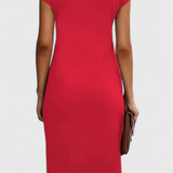 Katrina Vestido Midi Atemporal Cuello Redondo Exclusivo