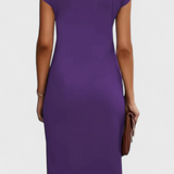 Katrina Vestido Midi Atemporal Cuello Redondo Exclusivo