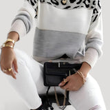Sophie Jersey De Punto Patrón Juguetón Leopardo Exclusiva