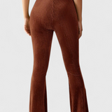 Luisa Pantalones Acampanados Pana Fina Tiro Alto Exclusivos