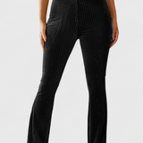 Luisa Pantalones Acampanados Pana Fina Tiro Alto Exclusivos