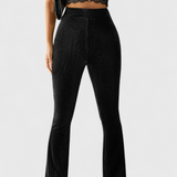 Luisa Pantalones Acampanados Pana Fina Tiro Alto Exclusivos