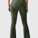 Luisa Pantalones Acampanados Pana Fina Tiro Alto Exclusivos