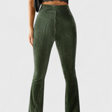 Luisa Pantalones Acampanados Pana Fina Tiro Alto Exclusivos
