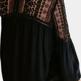 Blusa Sunwoven Encaje Escote V Exclusiva Artesanal Limitada
