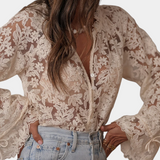 Blusa Calista Encaje Floral Bohemia Edición Limitada
