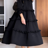 Jada Vestido Sudadera Volantes Exclusiva Casual-Chic