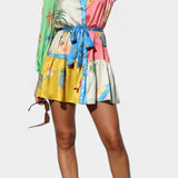 Fallon Vestido Mini Impreso Multicolor Colección Exclusiva